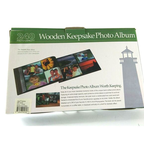 Photo Album 240 Capacity Wooden Keeper - Picture 4 of 12